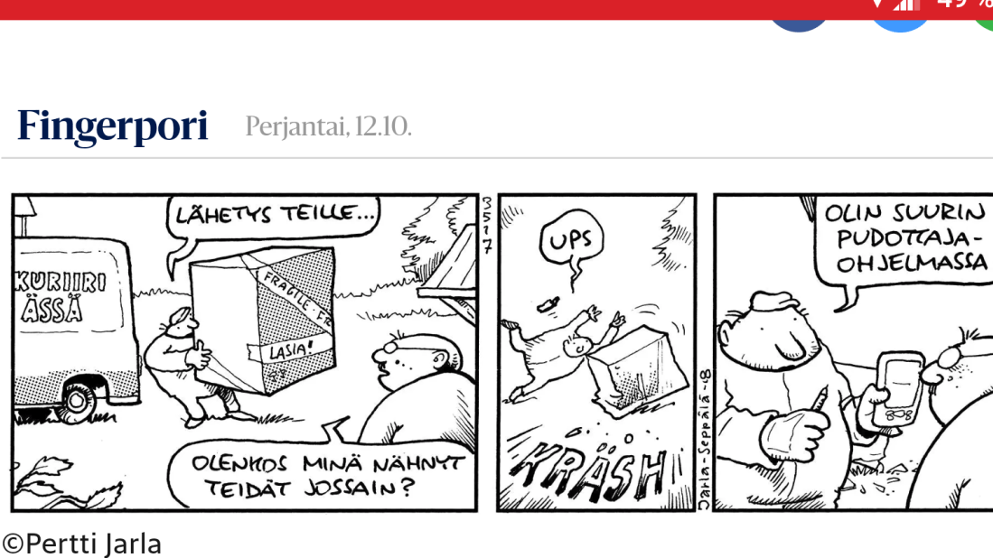 Taattua Fingerporin laatuhuumoria.